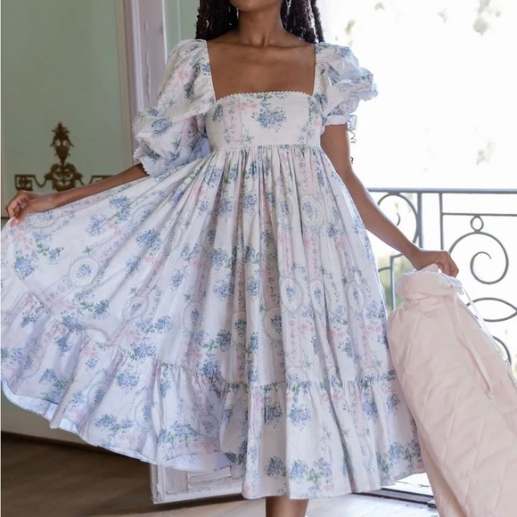 Selkie Dresses & Skirts - Selkie La Belle Etoile Cotton French Puff Dress